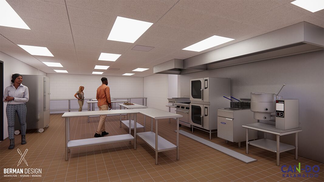 3D-Rendering of new kitchen space